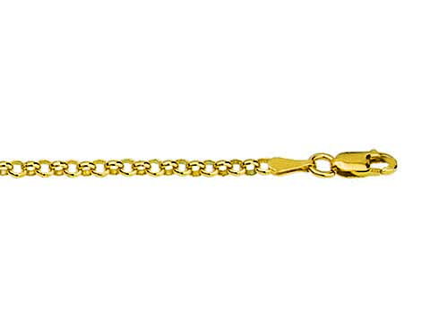 2.4mm 18ct Belcher Chain