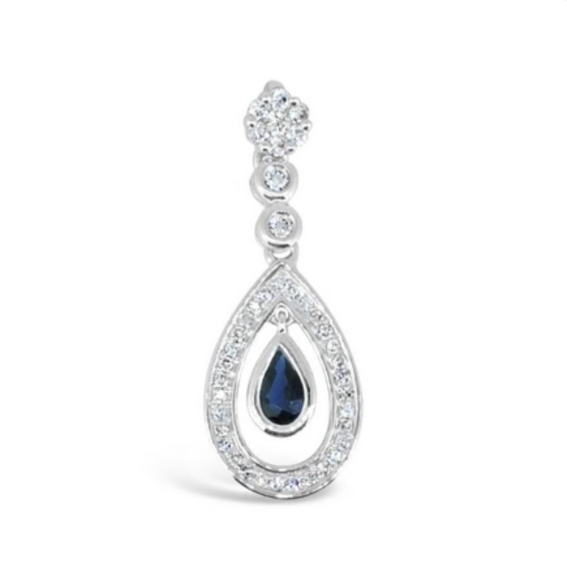 Sapphire Drop Pendant