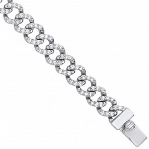 20cm White Gold 1.00ct Diamond Bracelet