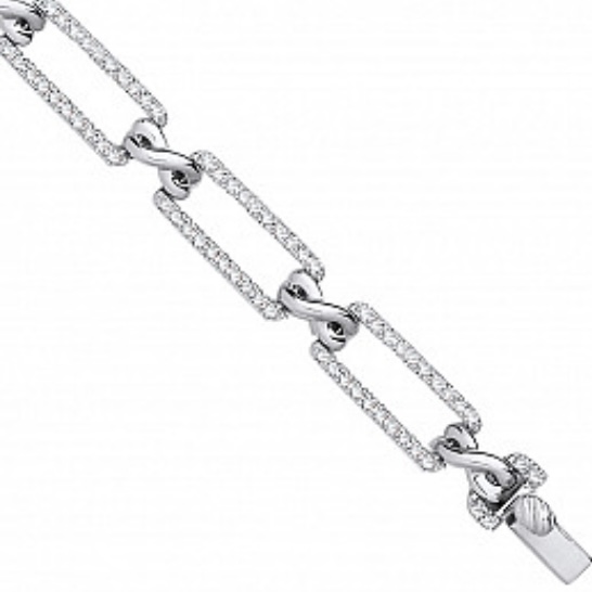 9ct White Gold 1.13ct Bracelet