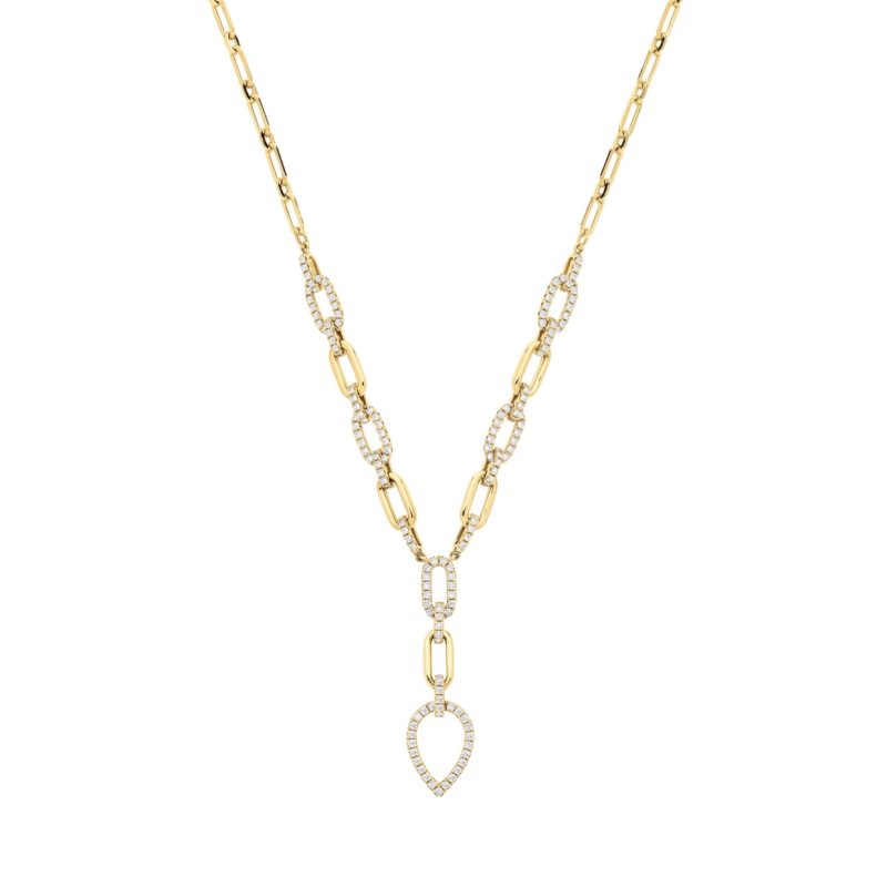 Diamond Pear Shaped Drop Necklace