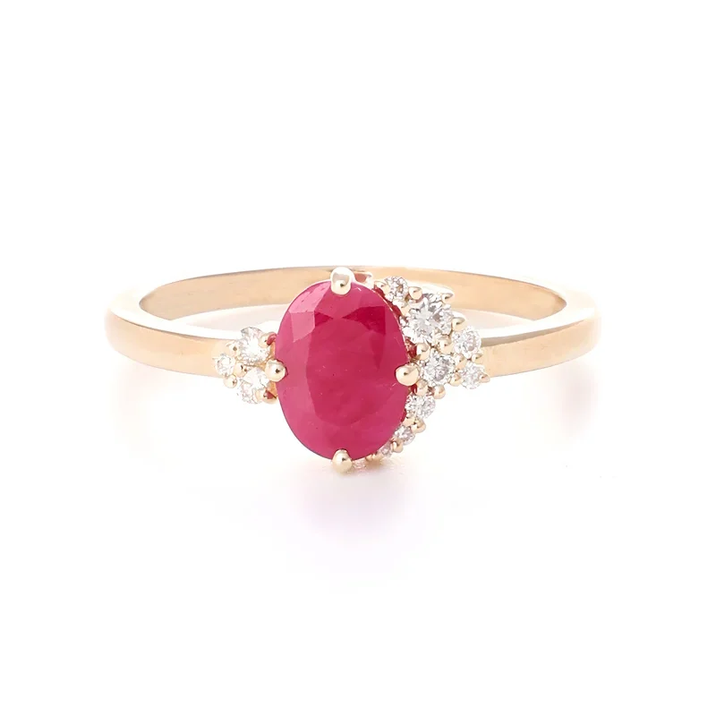 "Frosted" Ruby Ring